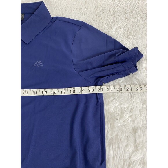 Haimont Polo Shirts Men Size L Blue Dry Fit Short Sleeve Collared Golf T-Shirts - Picture 6 of 14